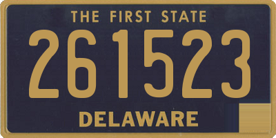 DE license plate 261523