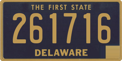 DE license plate 261716