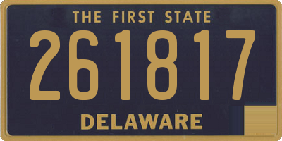 DE license plate 261817