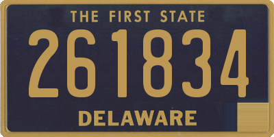 DE license plate 261834