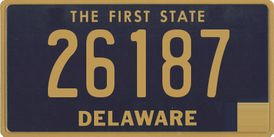 DE license plate 26187