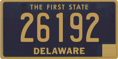 DE license plate 26192