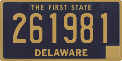 DE license plate 261981