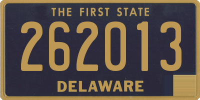 DE license plate 262013