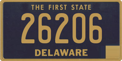 DE license plate 26206