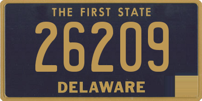 DE license plate 26209