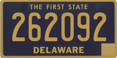 DE license plate 262092