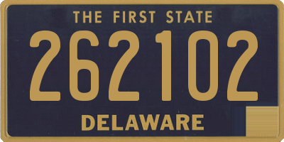 DE license plate 262102
