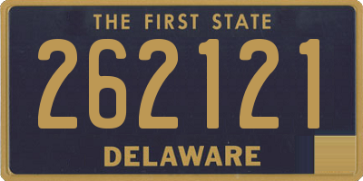 DE license plate 262121