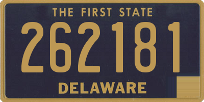 DE license plate 262181