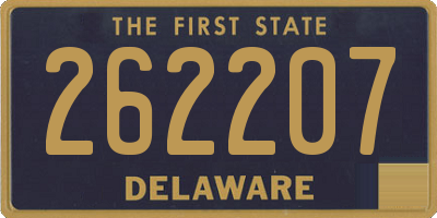 DE license plate 262207