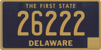 DE license plate 26222