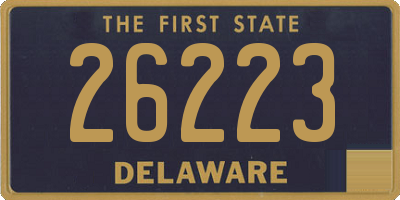 DE license plate 26223