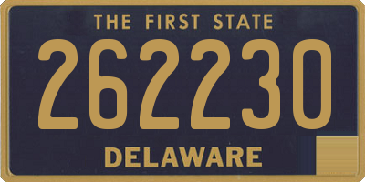 DE license plate 262230