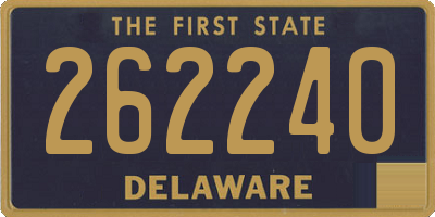 DE license plate 262240