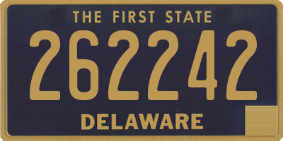 DE license plate 262242