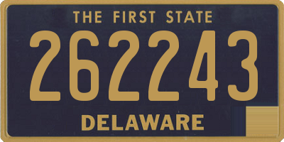 DE license plate 262243