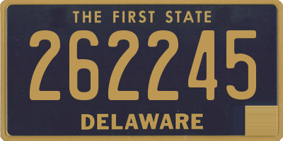 DE license plate 262245