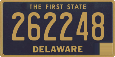 DE license plate 262248