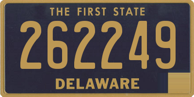 DE license plate 262249