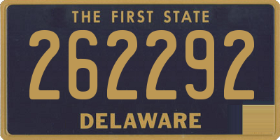 DE license plate 262292