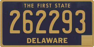 DE license plate 262293