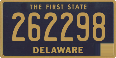DE license plate 262298