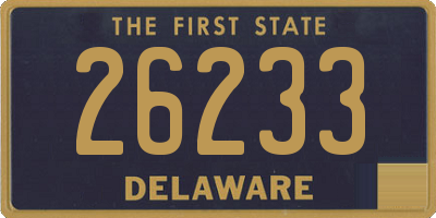 DE license plate 26233