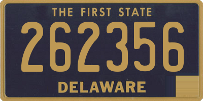 DE license plate 262356