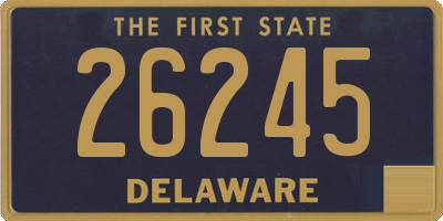 DE license plate 26245
