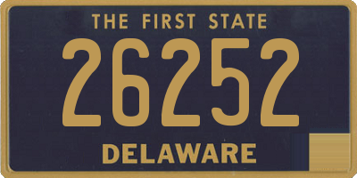 DE license plate 26252