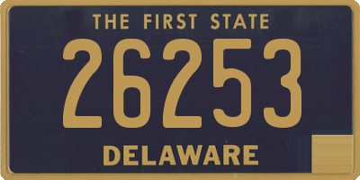 DE license plate 26253
