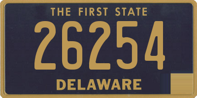 DE license plate 26254