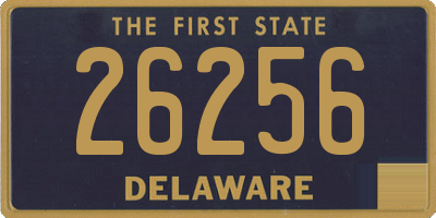 DE license plate 26256