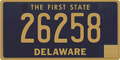 DE license plate 26258