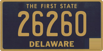 DE license plate 26260