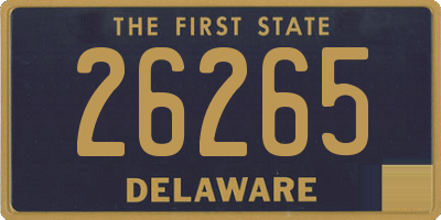 DE license plate 26265