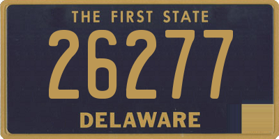 DE license plate 26277