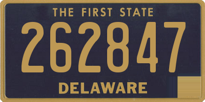 DE license plate 262847