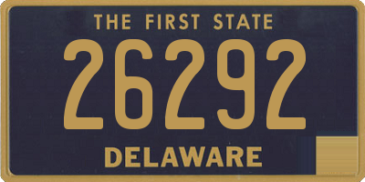 DE license plate 26292