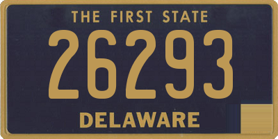 DE license plate 26293