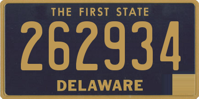 DE license plate 262934