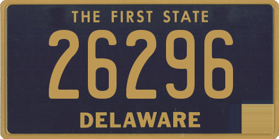 DE license plate 26296
