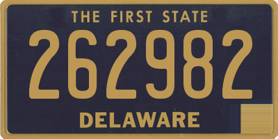 DE license plate 262982
