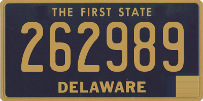 DE license plate 262989