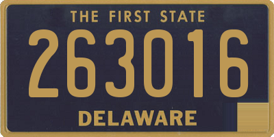 DE license plate 263016