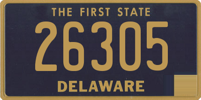 DE license plate 26305