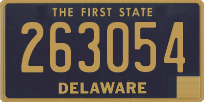 DE license plate 263054