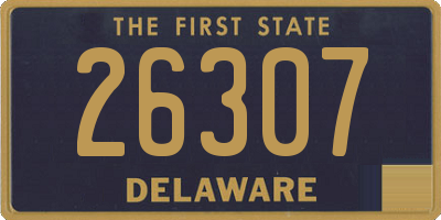 DE license plate 26307