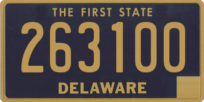 DE license plate 263100